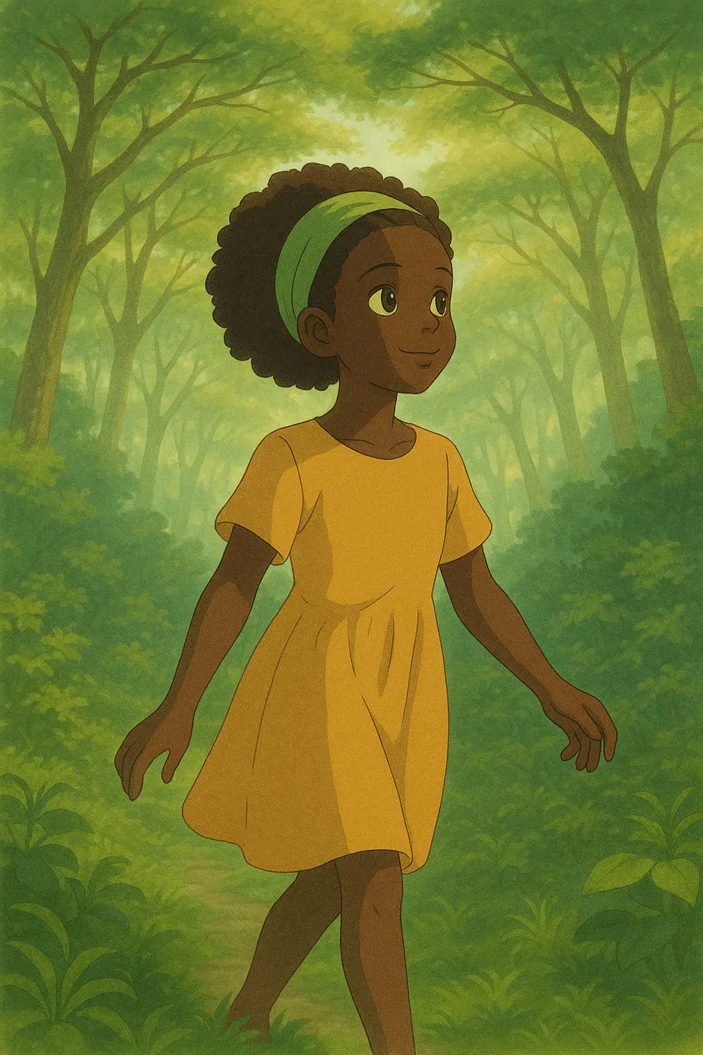 Teen Wangari in forest