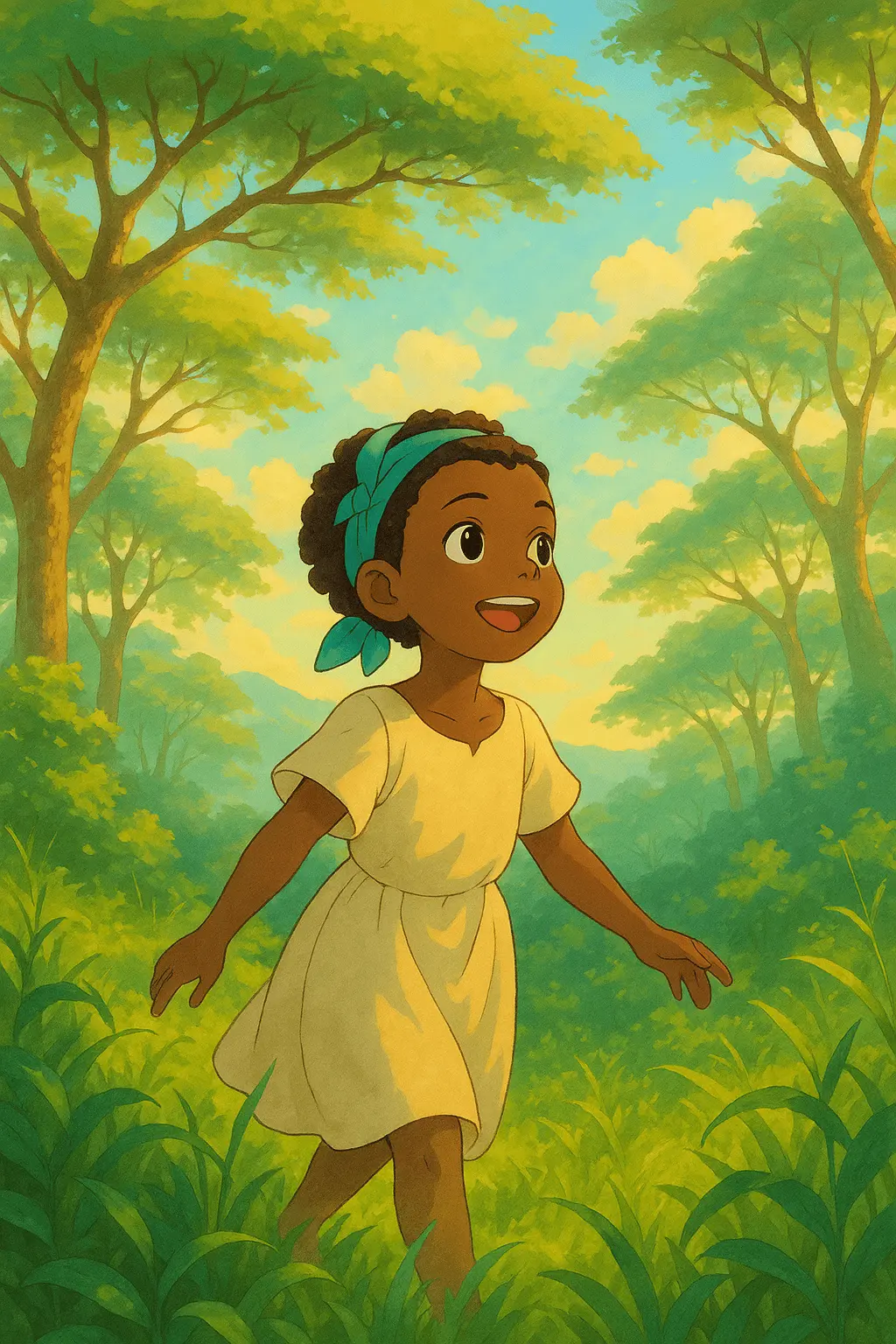 Young Wangari in the forest