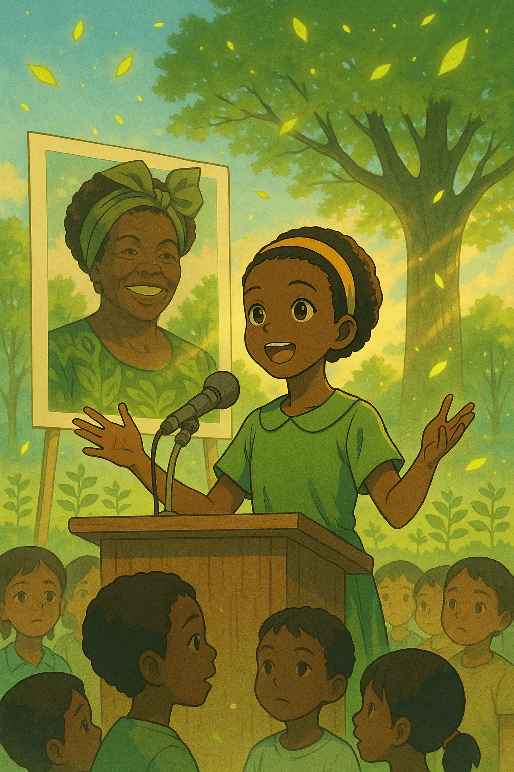 Youth celebrating Wangari